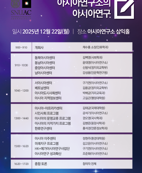 2025 아시아연구소의 아시아연구