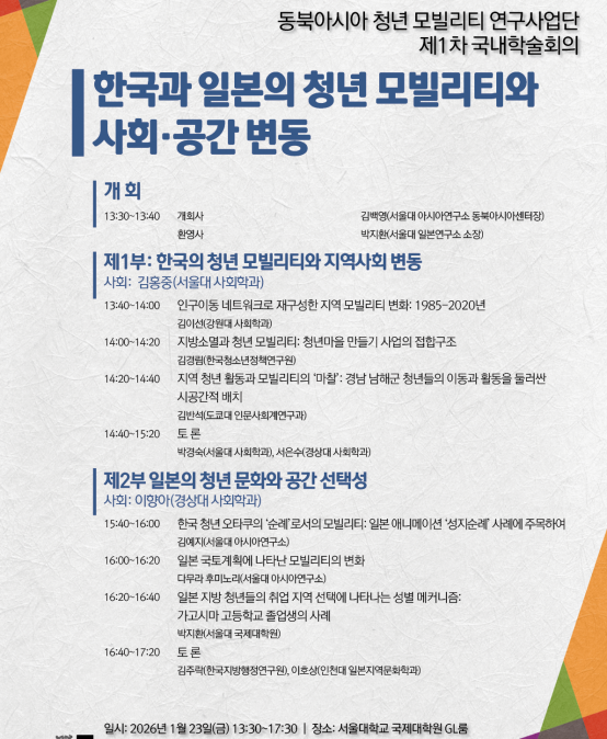 한국과 일본의 청년 모빌리티와  사회·공간 변동