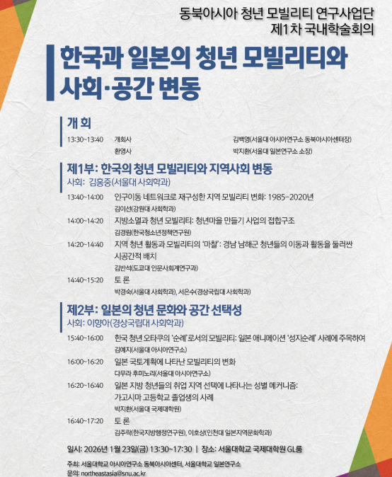 한국과 일본의 청년 모빌리티와  사회·공간 변동