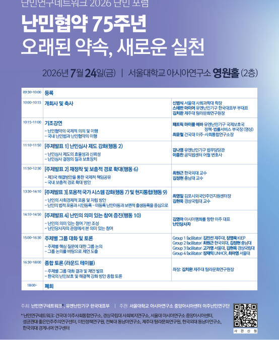 난민협약 75주년: 오래된 약속, 새로운 실천