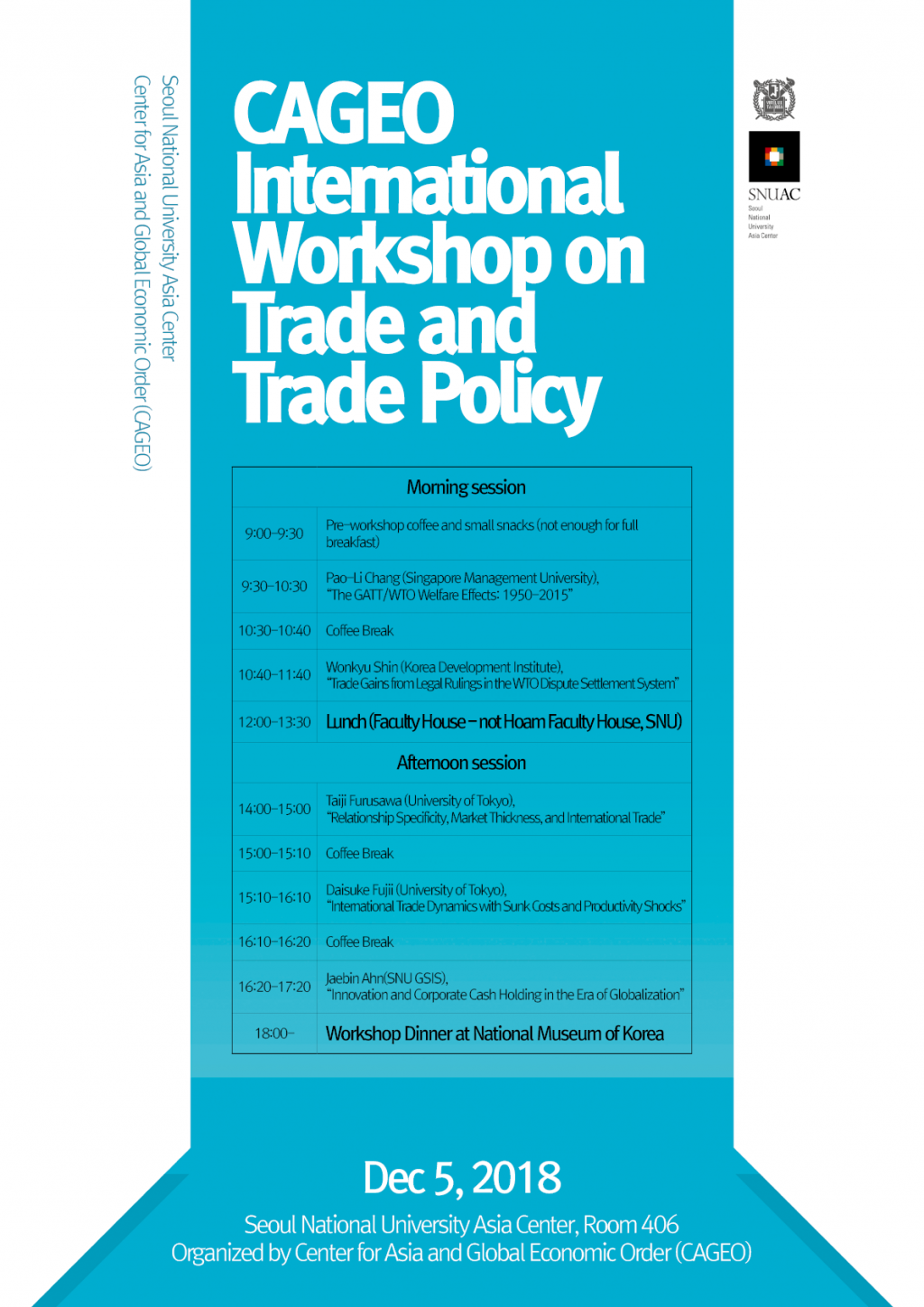 CAGEO International Workshop on Trade and Trade Policy