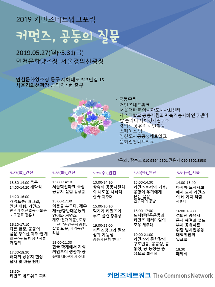 2019 The Commons Forum: Four Colors of the Commons that Speculative Seoul Has