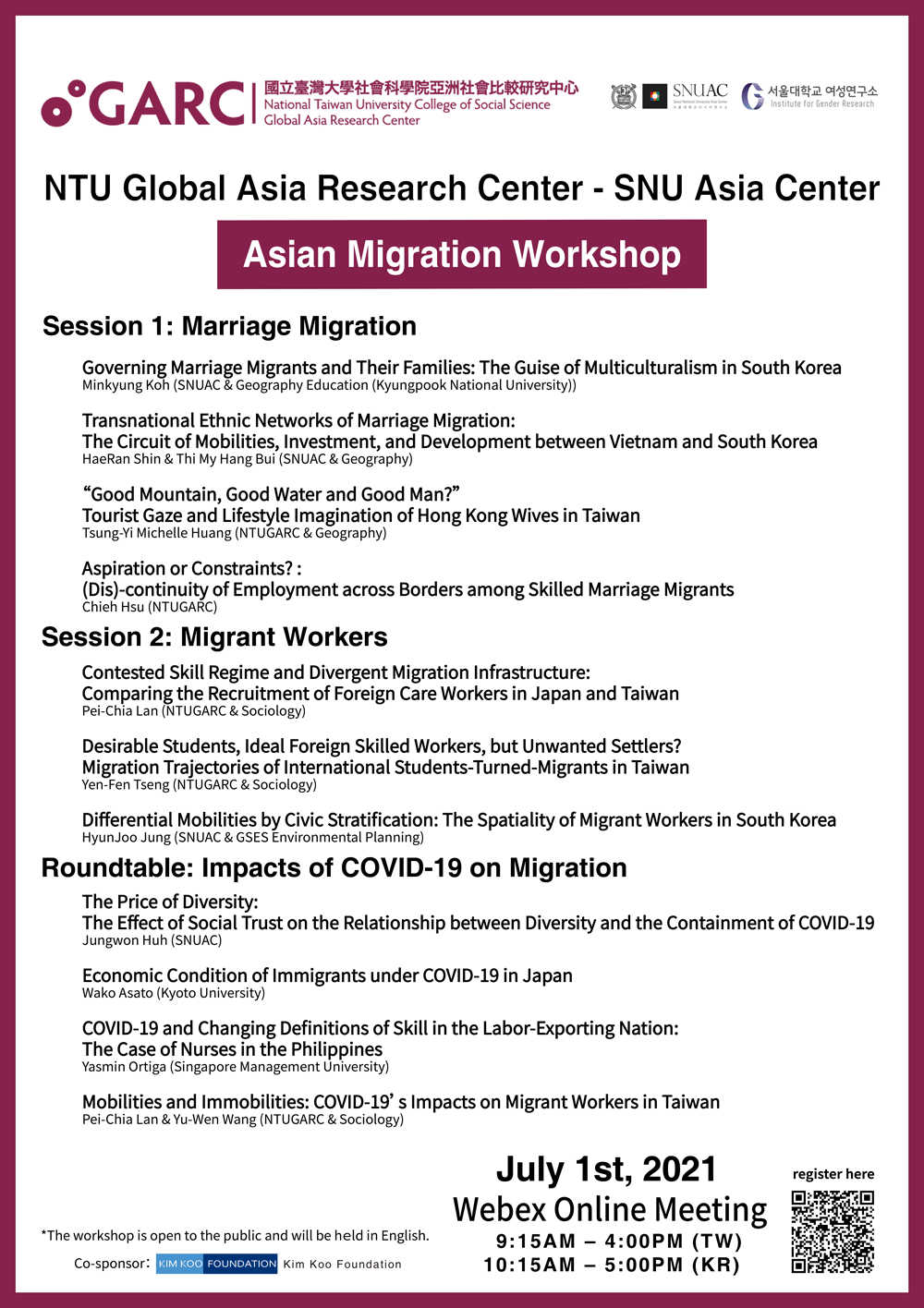 Asia Migration Workshop