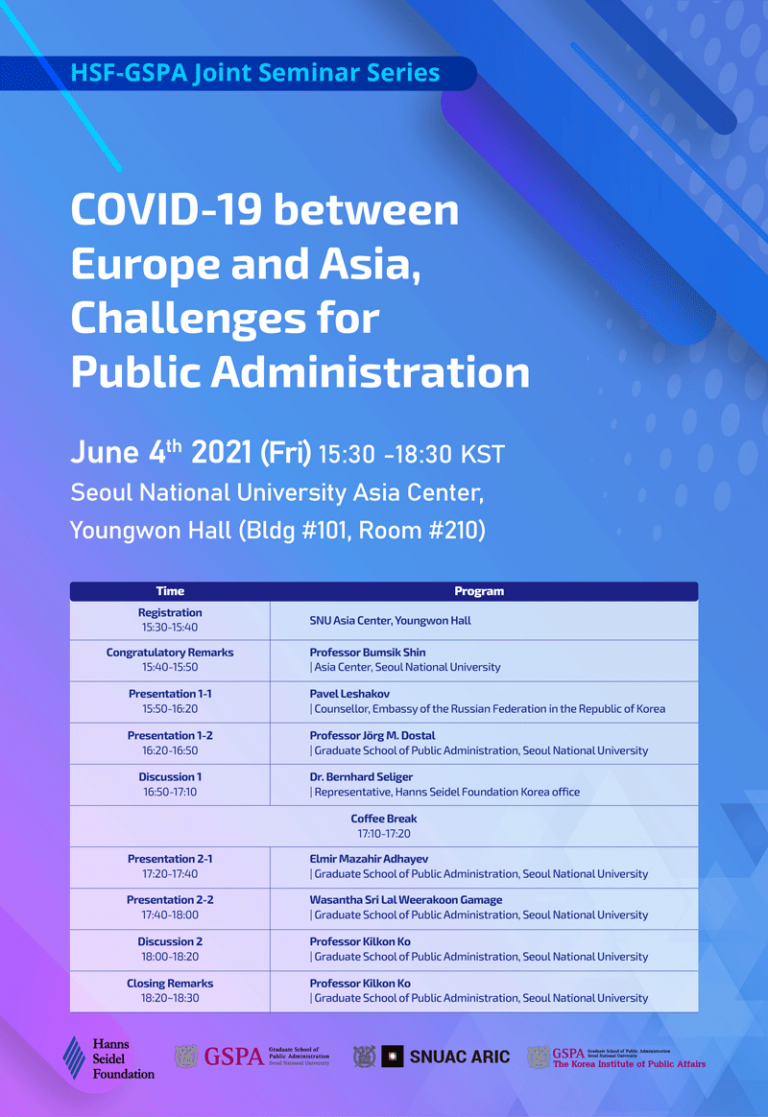 COVID-19 between Europe and Asia, Challenges for Public Administration (2)