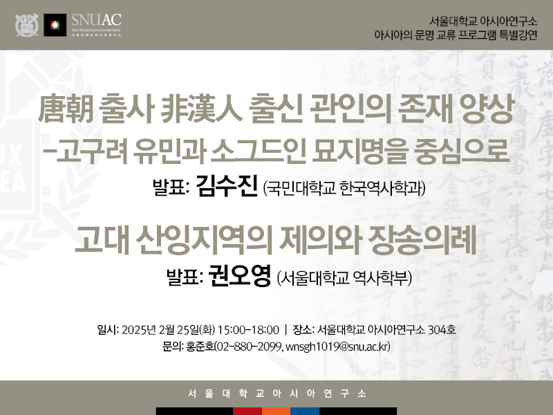 Perceptions and Changes in the Ancestry of government officials of Non-Han Chinese Origin in the Tang Dynasty / Rituals and funeral practices in the ancient San Ying region