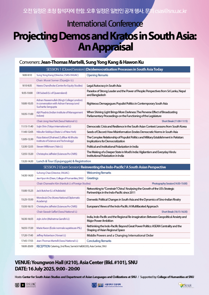 Projecting Demos and Kratos in South Asia: An Appraisal